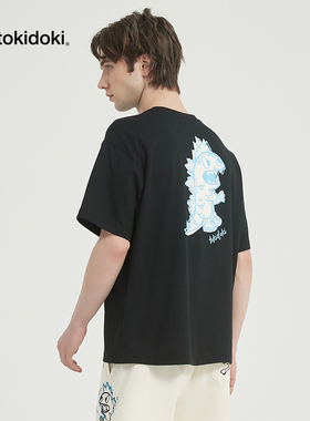 tokidoki2025春季新款后背手绘图案短袖T恤男女同款情侣上衣