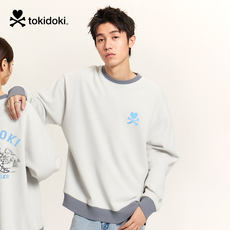 tokidoki2025秋季新款后背印花圆领卫衣男女同款情侣上衣休闲