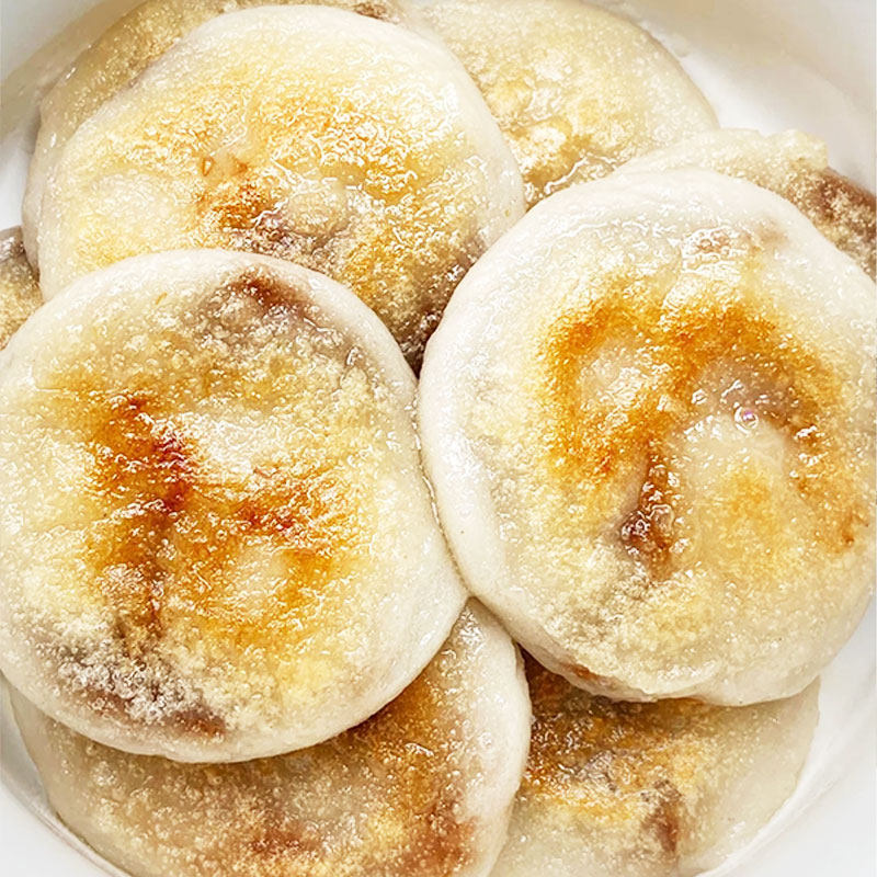 粘火勺手工制作陷黏火勺年糕饼黄米粘糕小吃粘豆包红小豆半成品