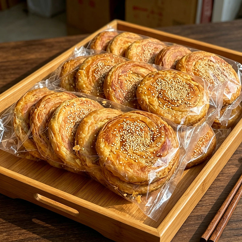 【手工制作】军屯锅盔蒸煮食品香辣牛肉饼家用儿童方便加热营养