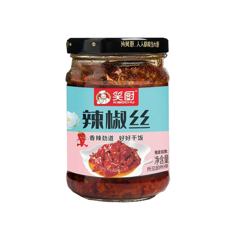 笑厨新疆特产雪莲辣椒丝210g香辣酱甜辣酱调料佐味罐头拌饭拌面酱
