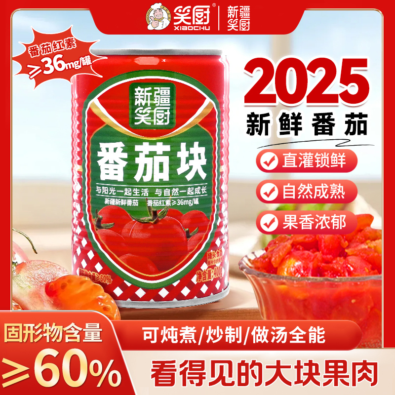 笑厨新疆番茄丁自然成熟自然生长