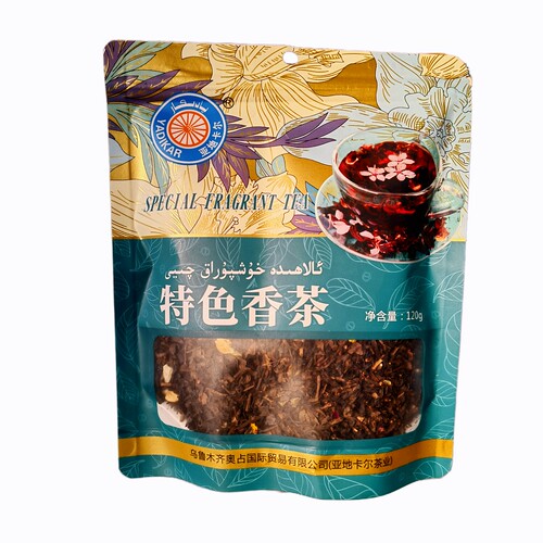 新疆亚地卡尔特色香茶红茶玫瑰花茶茉莉菊花茶待客茶散茶伴手礼品
