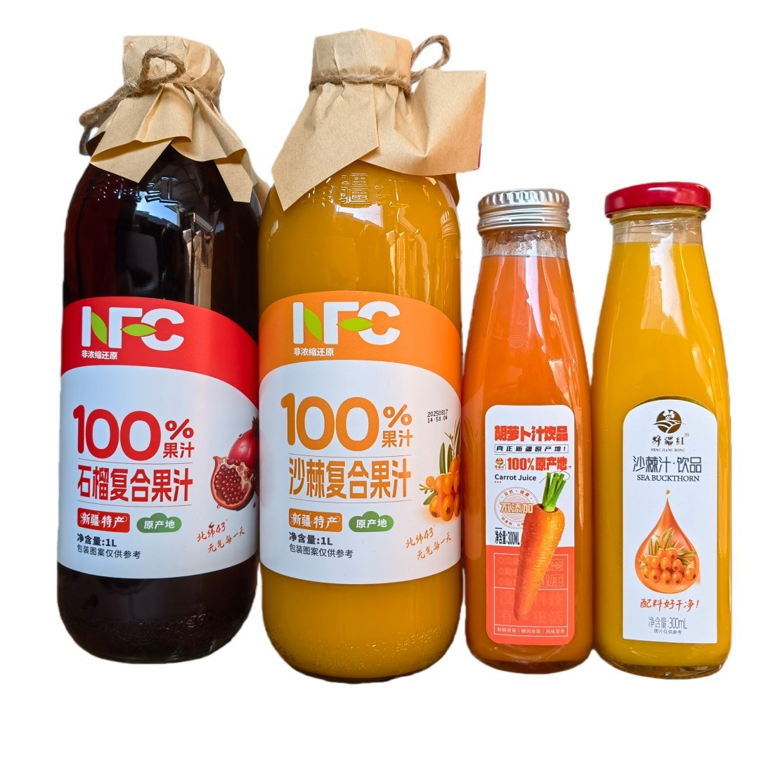 新疆蜂疆红冷榨沙棘汁NFC胡萝卜汁石榴汁婚宴饭店景区餐厅饮料