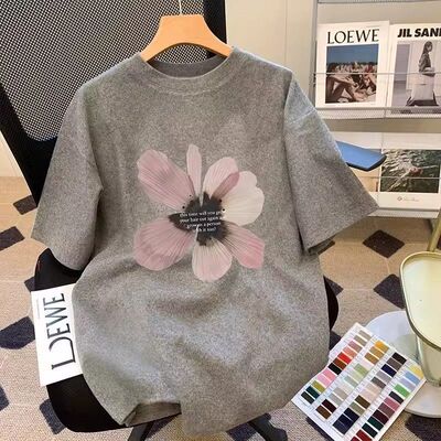 奥特莱斯~品牌折扣外贸专柜撤回2026夏季男女印花短袖t恤港风ins