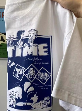 奥特莱斯~品牌折扣外贸专柜撤回超火新款纯棉印花短袖t恤男女情侣