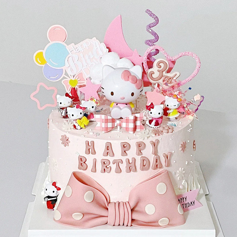 网红KT猫美乐蒂库洛米蛋糕装饰摆件卡通生日插牌粉气球串蜡烛插件,节庆用品/礼品,节日装扮用品,淘宝优惠券,粉丝福利购,淘宝优惠卷