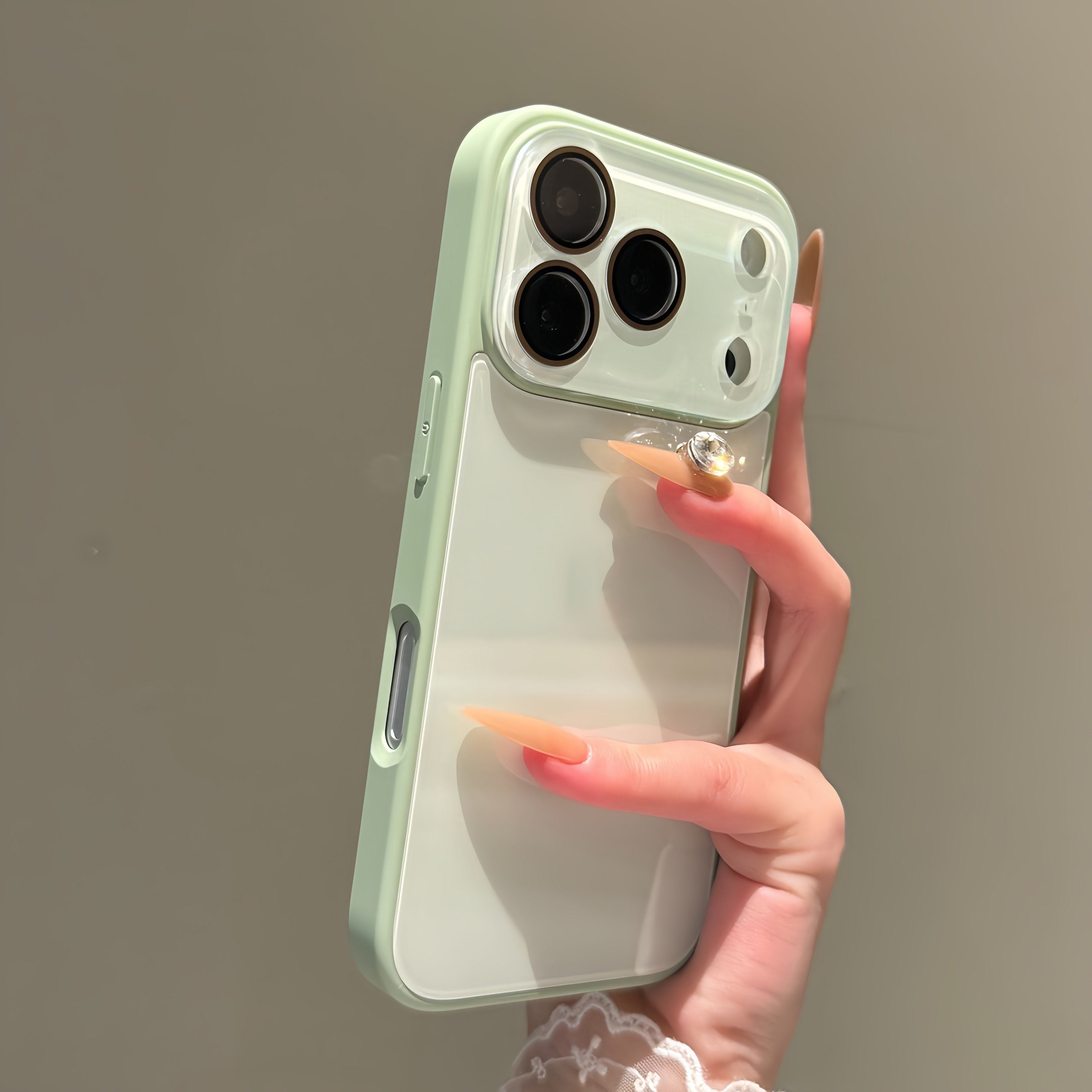 大视窗糖果色玻璃壳新款适用于iphone17promax手机壳苹果16pro小众高级感简约15秒变14pro巨好看pm防摔保护套