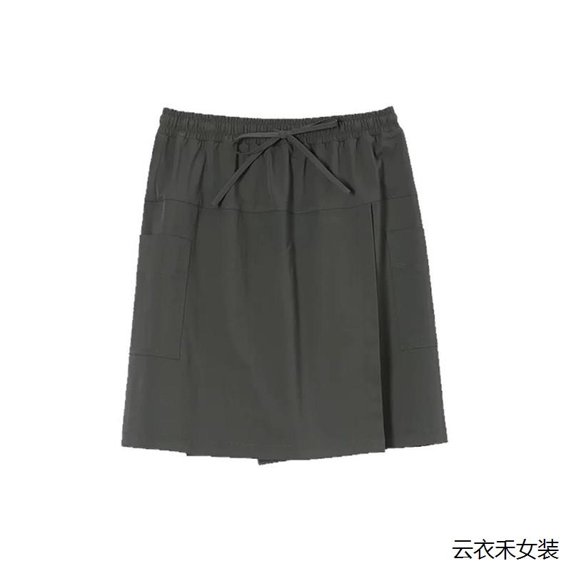 灰色山本工装裙裤女夏季