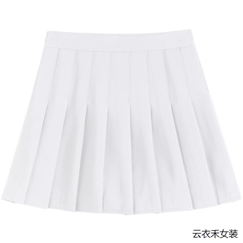 白色百褶裙女春夏季2026