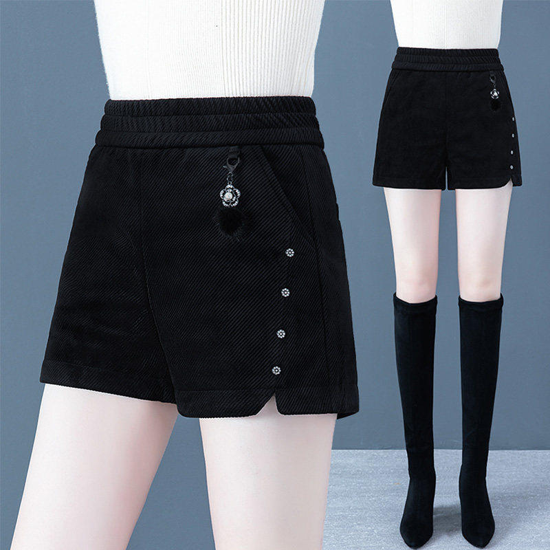 金丝绒短裤秋冬款女外穿高腰2026年新款时尚女士冬季加厚打底靴裤,女装/女士精品,大码裤装,淘宝优惠券,粉丝福利购,淘宝优惠卷