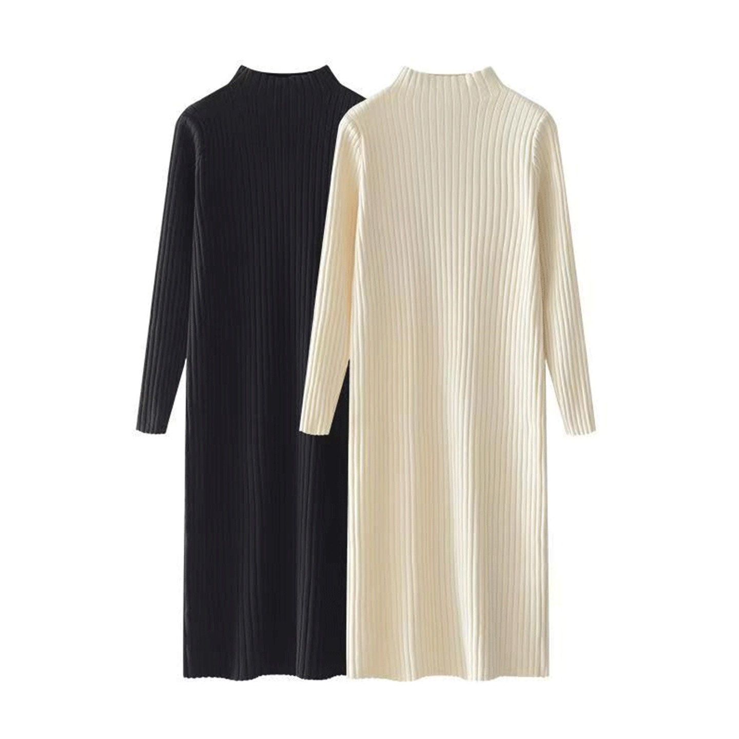 配大衣女士针织毛衣裙今年流行秋冬宽松中长款打底洋气过膝连衣裙,女装/女士精品,大码半身裙,淘宝优惠券,粉丝福利购,淘宝优惠卷