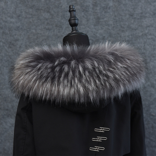 秋冬季皮草貉子毛领帽条毛领子男女通用白色毛领单买百搭环保领子