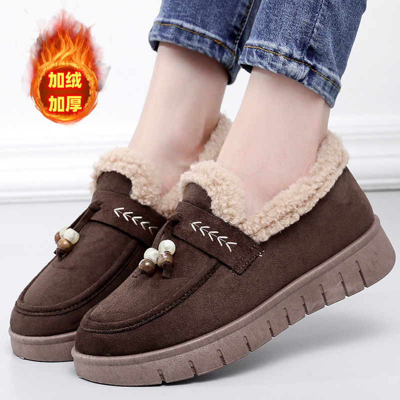 冬季一脚蹬防滑软底加绒保暖女棉鞋老北京布鞋女豆豆鞋休闲妈妈鞋,女鞋,勃肯鞋/软木鞋,淘宝优惠券,粉丝福利购,淘宝优惠卷