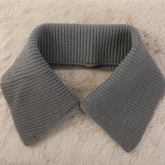 秋冬防脏领毛线针织罗纹领口翻领