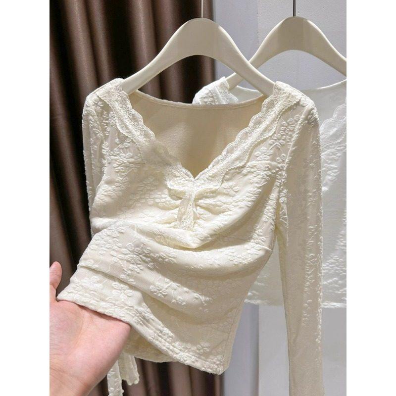 加绒加厚蕾丝打底衫洋气内搭2026秋冬磨毛可外穿小衫短款V领上衣,女装/女士精品,羊绒衫,淘宝优惠券,粉丝福利购,淘宝优惠卷