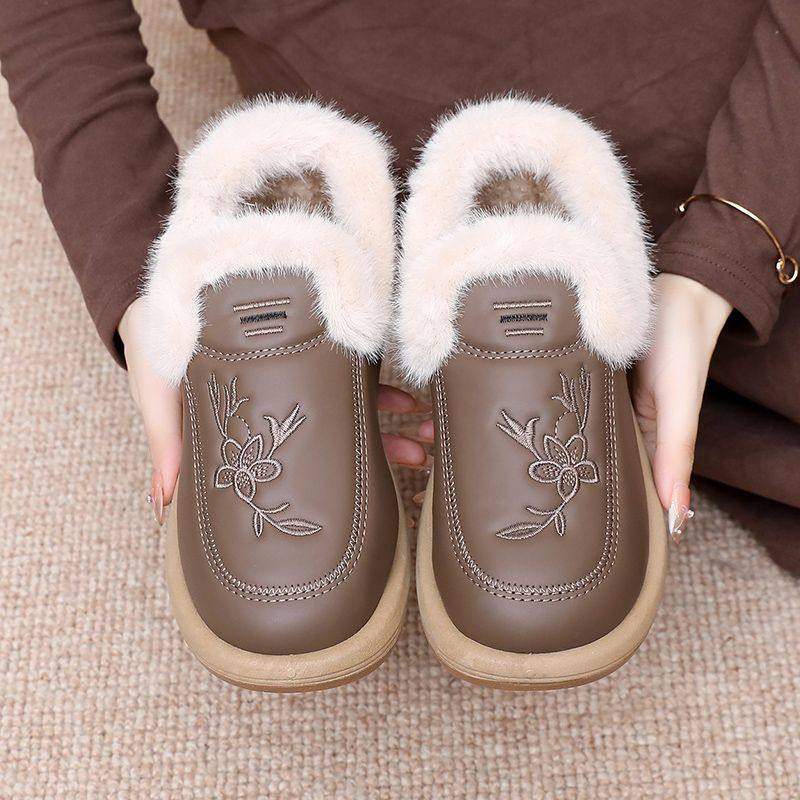 中老年妈妈棉靴冬季新款老北京布鞋一脚蹬女士棉鞋加绒加厚保防滑,女鞋,勃肯鞋/软木鞋,淘宝优惠券,粉丝福利购,淘宝优惠卷