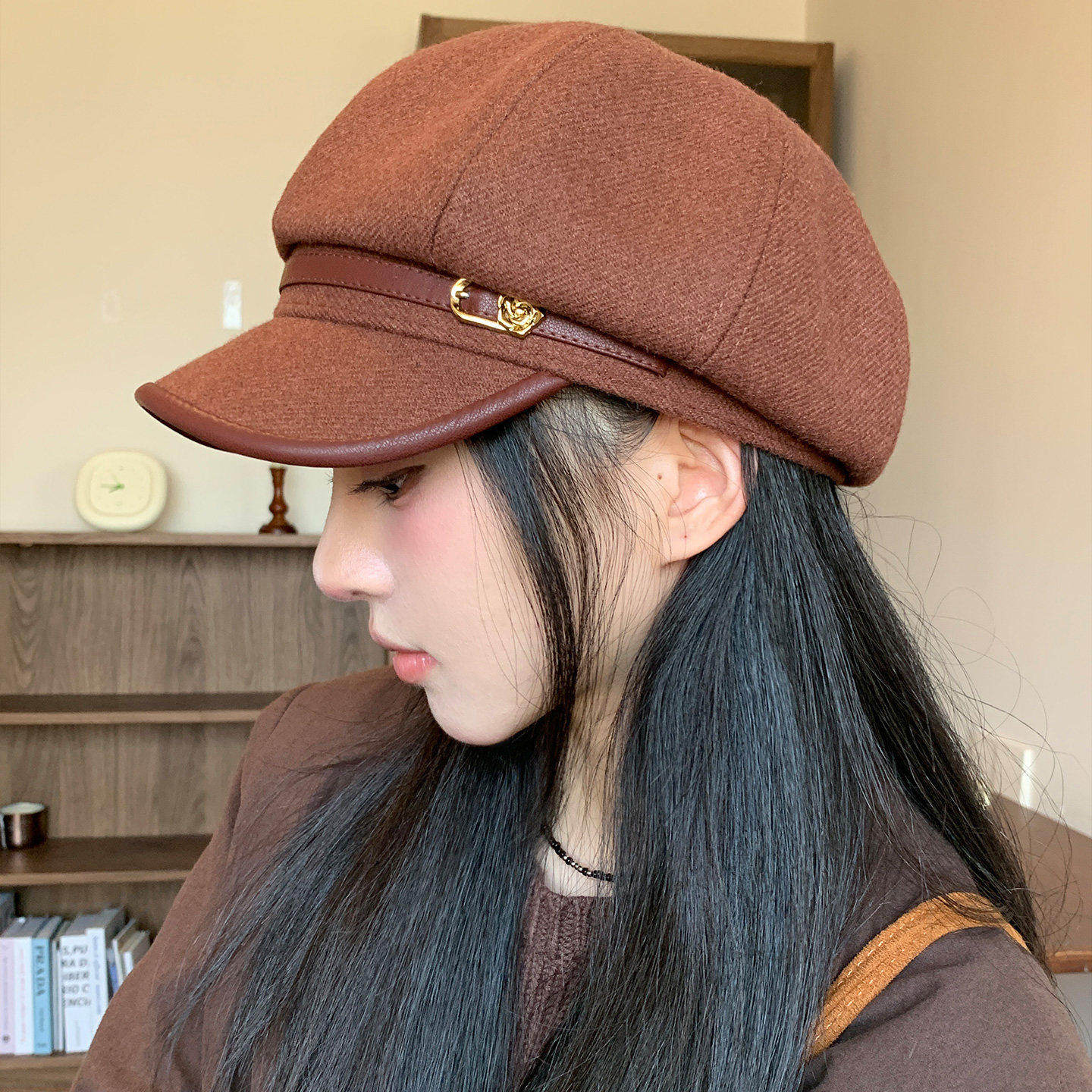 日系复古文艺风黑色鸭舌帽显脸小八角云朵帽子休闲百搭气质贝雷帽,运动包/户外包/配件,运动帽,淘宝优惠券,粉丝福利购,淘宝优惠卷