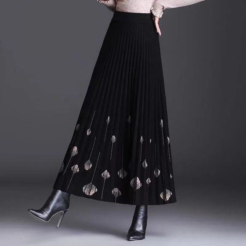 中长款针织半身裙女2026秋冬新款高腰大摆遮跨显瘦松紧腰毛线裙子,女装/女士精品,大码半身裙,淘宝优惠券,粉丝福利购,淘宝优惠卷