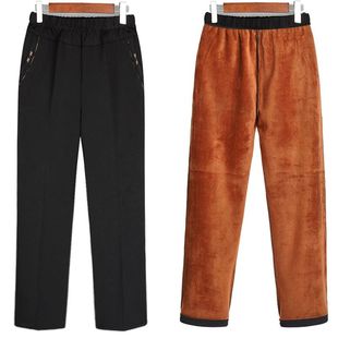 子女宽松奶奶装 秋冬中老年女裤 女老人裤 子外穿棉裤 加绒加厚妈妈裤