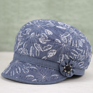 中老年人帽子女春秋天鸭舌帽薄款 洋气妈妈贝雷帽布帽老年帽女奶奶