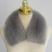 2026秋冬皮草狐狸毛男女士羽绒服大衣大毛领子方领围脖单买通用