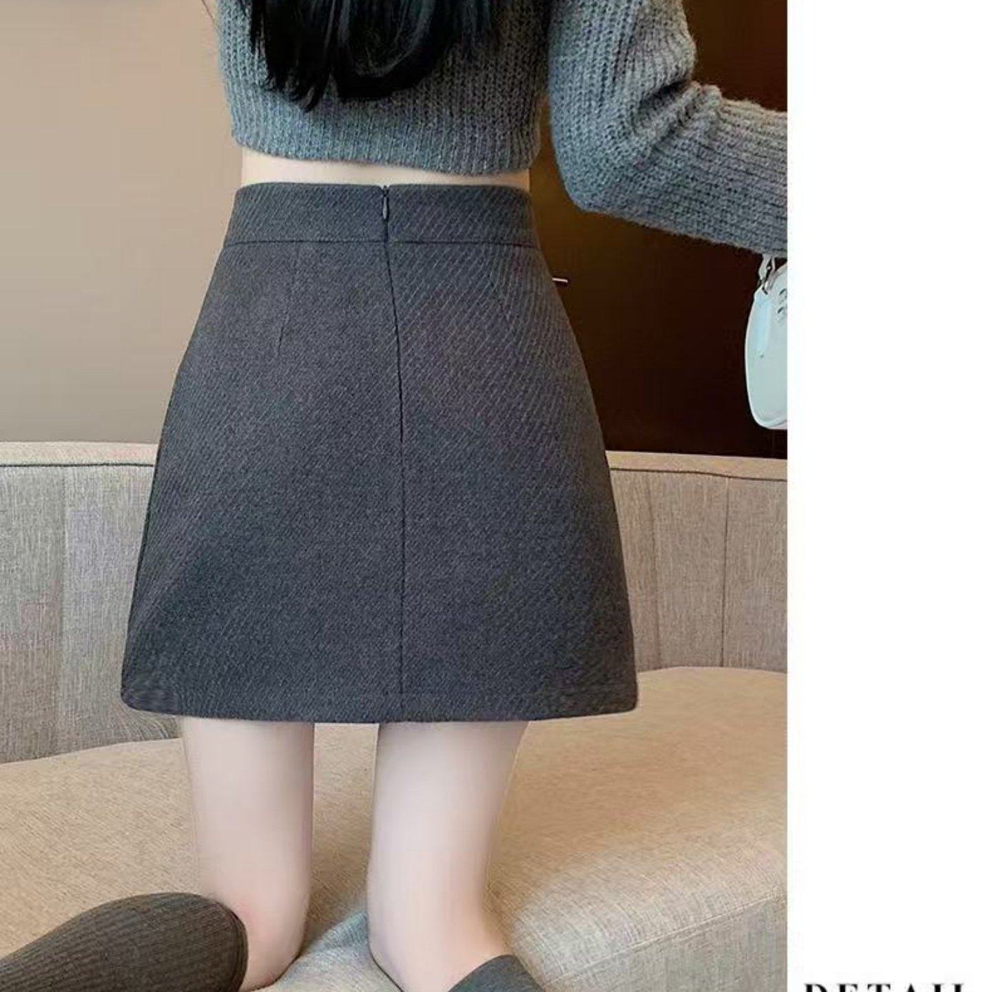 2026新款大码短款毛呢半身裙女秋冬高腰显瘦a字裙小众百搭包臀裙,女装/女士精品,大码半身裙,淘宝优惠券,粉丝福利购,淘宝优惠卷