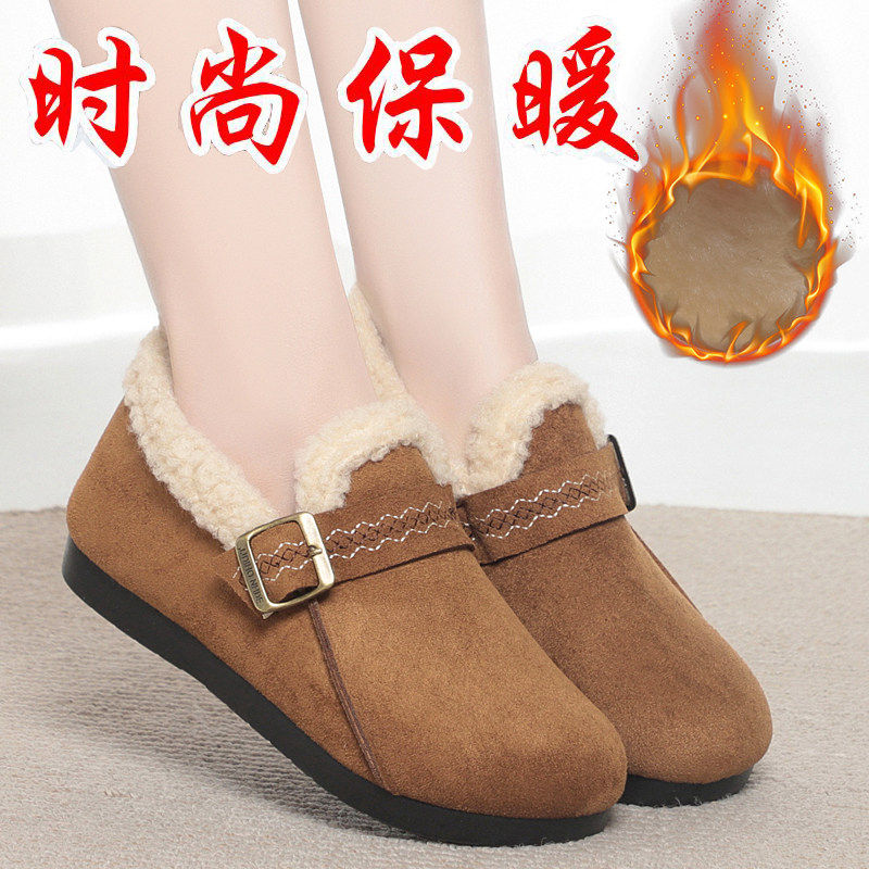 老北京布鞋2026新款冬季加绒保暖勃肯鞋女鞋一脚蹬豆豆鞋时尚百搭,女鞋,勃肯鞋/软木鞋,淘宝优惠券,粉丝福利购,淘宝优惠卷