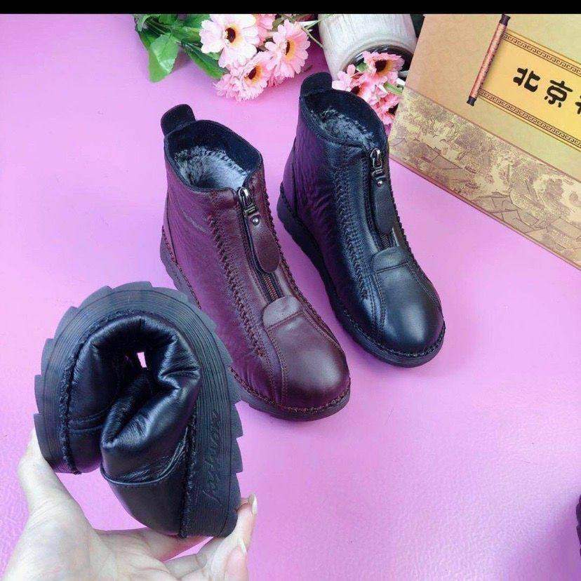 软底软面中老年妈妈棉鞋老北京布鞋2026真皮马丁靴加绒保暖雪地靴,女鞋,棉鞋,淘宝优惠券,粉丝福利购,淘宝优惠卷