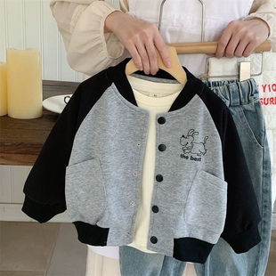 男童外套春秋款2025新款潮棒儿童棒球服男孩宝宝春季外套春装上衣