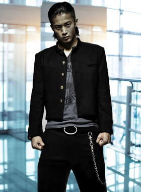 热血高校潮流男装夹克男外套立领休闲韩版黑帮小栗旬同款班服校