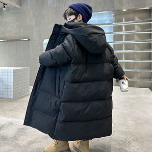 儿童羽绒服男童长款过膝2025新款韩版加厚男孩子保暖外套反季