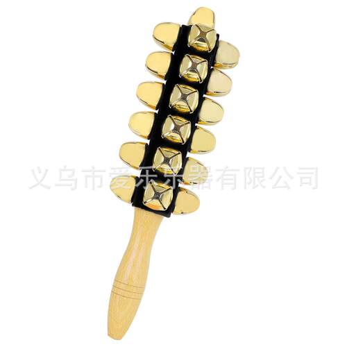 25音大棒铃榉木手摇铃儿童早教打击乐器响铃音乐道具手摇棒铃