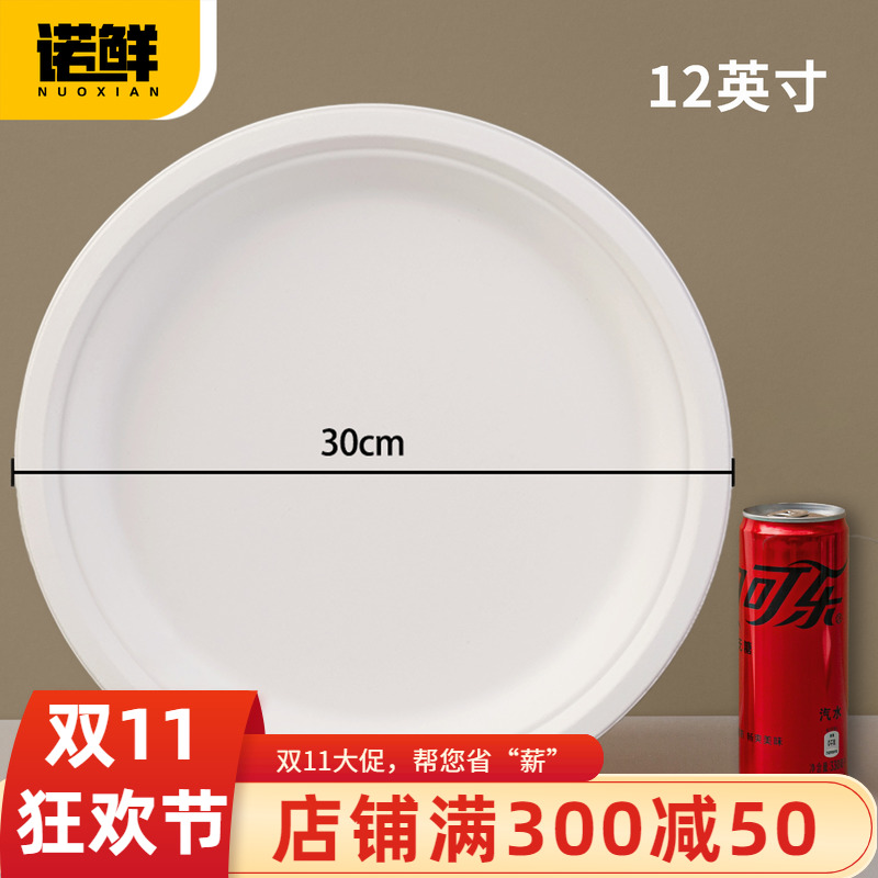 可降解纸盘圆盘餐盘蛋糕盘画画盘