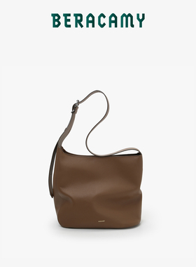 BERACAMY苝佧Asymmetric单肩包大容量斜挎包牛皮托特包小众通勤包