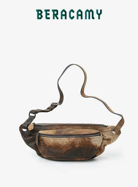 BERACAMY·BUM斜挎包牛皮单肩包复古法式腰包小众设计师品牌女包
