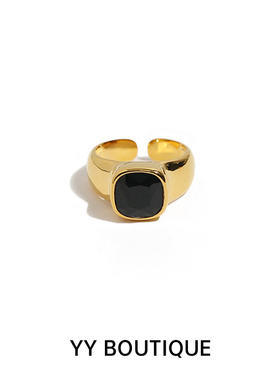 男女镀金水晶锆石欧美小众戒指