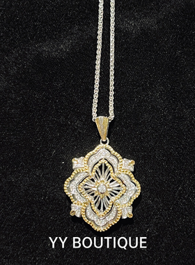 拉丝项链宫廷风歌剧院法式双色