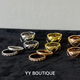 YYBOUTIQUE 戒指情侣对戒求婚礼物18k经典 叠戴指环