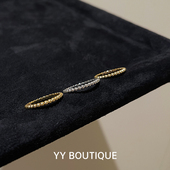 YYBOUTIQUE 豆豆小金珠珠珠戒指百搭18k小金珠叠戴perlee925纯银
