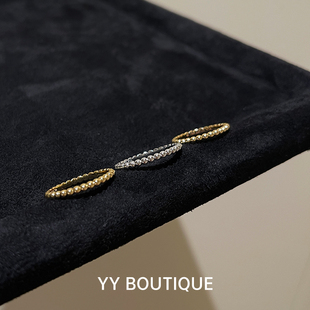 YYBOUTIQUE 豆豆小金珠珠珠戒指百搭18k小金珠叠戴perlee925纯银