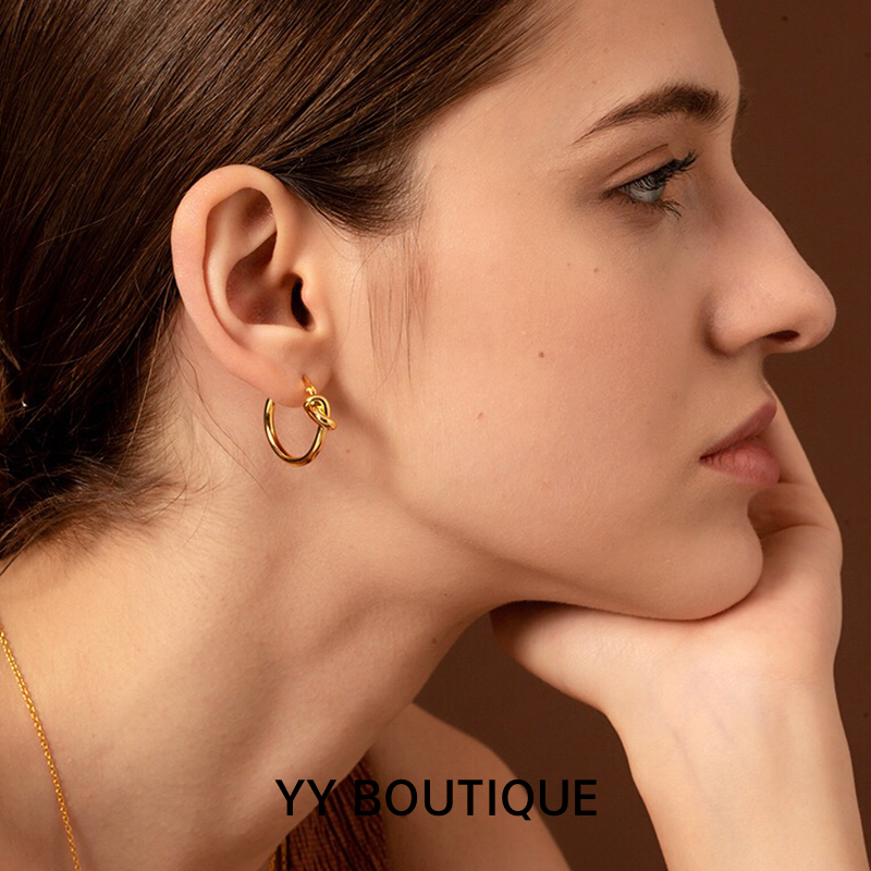 刘雯不过时镀真金金耳环明星同款