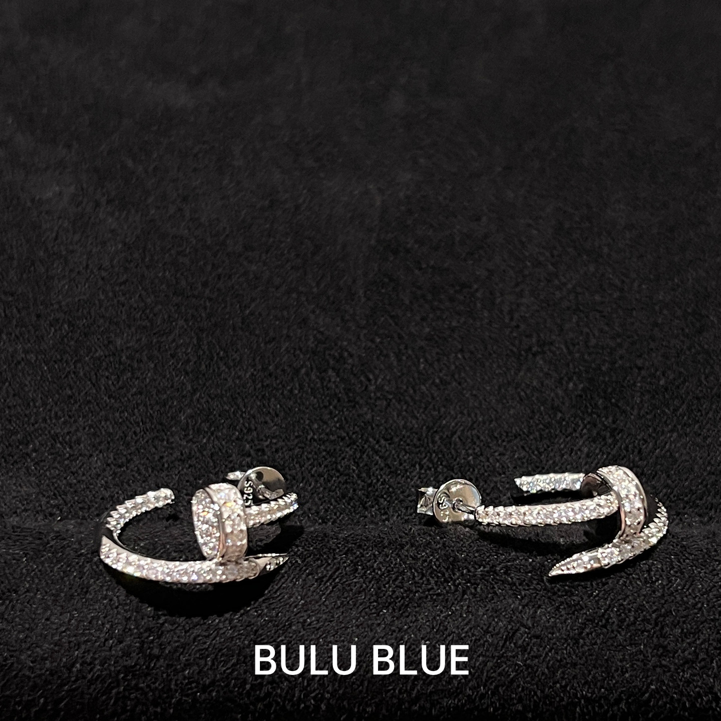 YYBOUTIQUE 钉  满钻耳钉钉子戒指高级感独特设计感耳环小众轻奢