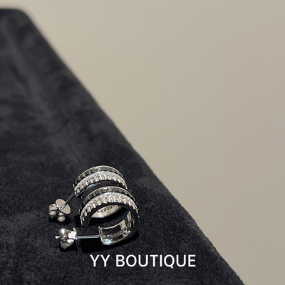 UTIQUE不掉色镶钻耳环男女