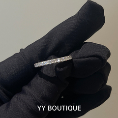 YYBOUTIQUE 可以用一辈子的进口莫桑钻排钻戒指钻石钻戒不掉色18k