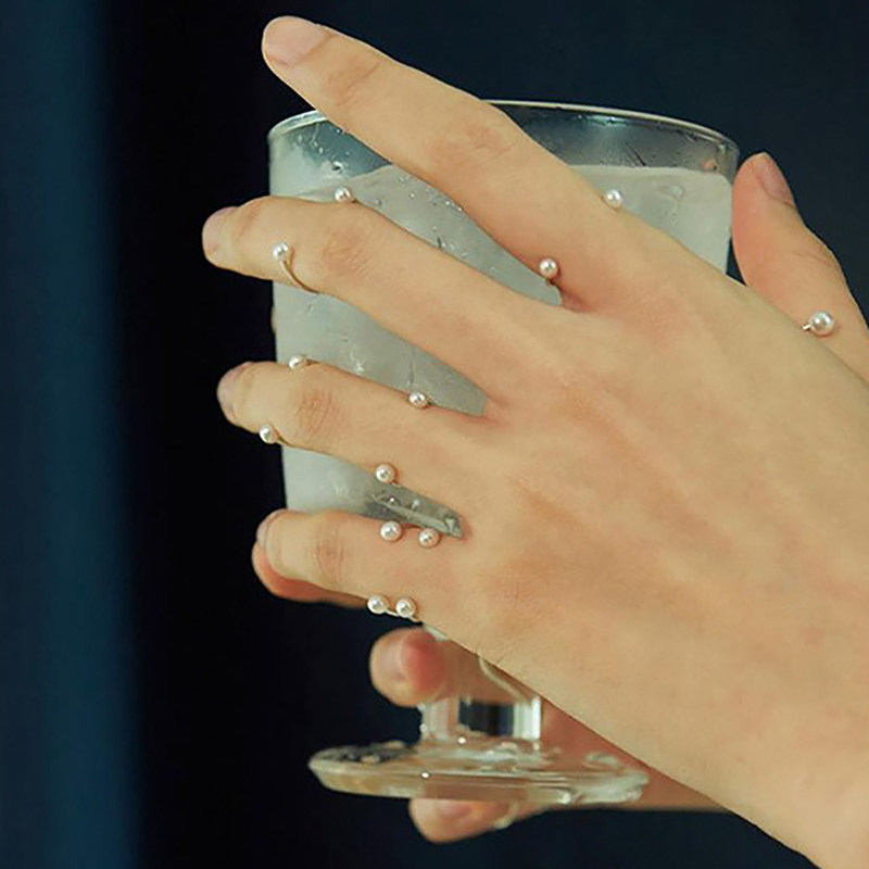 女通体纯银欧美可调节戒指S925