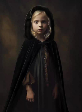 万圣节服装cosplay吸血鬼成人儿童男女百搭连帽披风死神披风斗篷