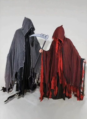 死神披风红色cosplay服装万圣节装扮万圣万圣派对万圣节兵器斗篷