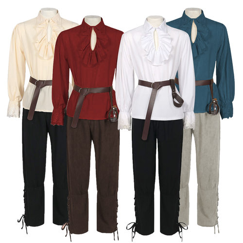 wish亚马逊中世纪平民服装海盗成人文艺复兴欧洲话剧演出服cos服
