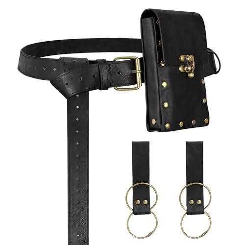 亚马逊独立站中世纪服装蒸汽朋克文艺复兴零钱包手机包腰包腰带